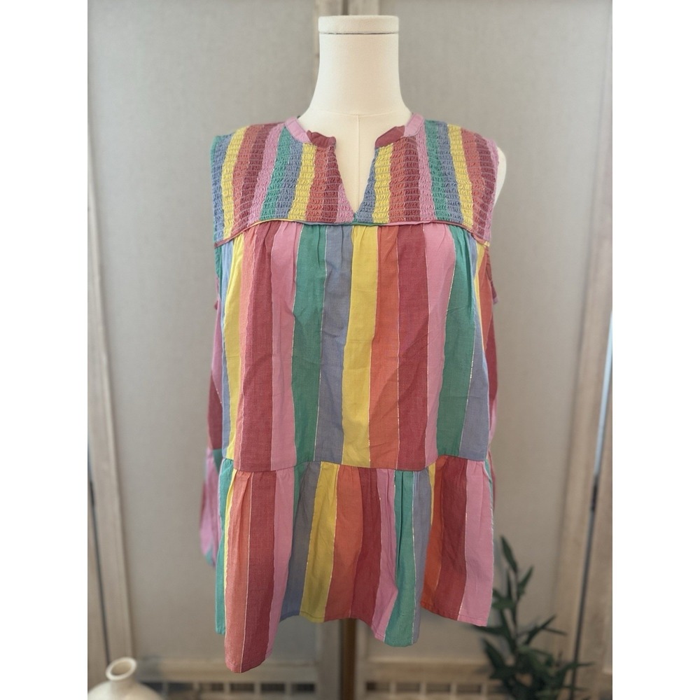Crown & Ivy Colorful Sleeveless Blouse - Picture 3 of 9